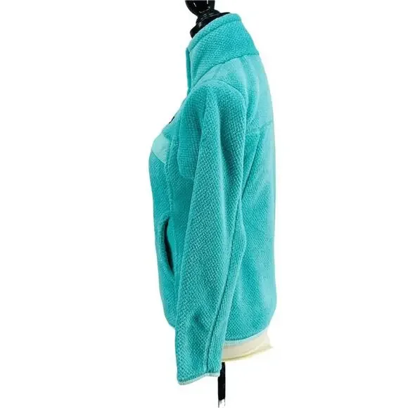 Patagonia Re-Tool Snap-T Fleece Pullover Pale Teal Womens Size Small Cozy Warm
